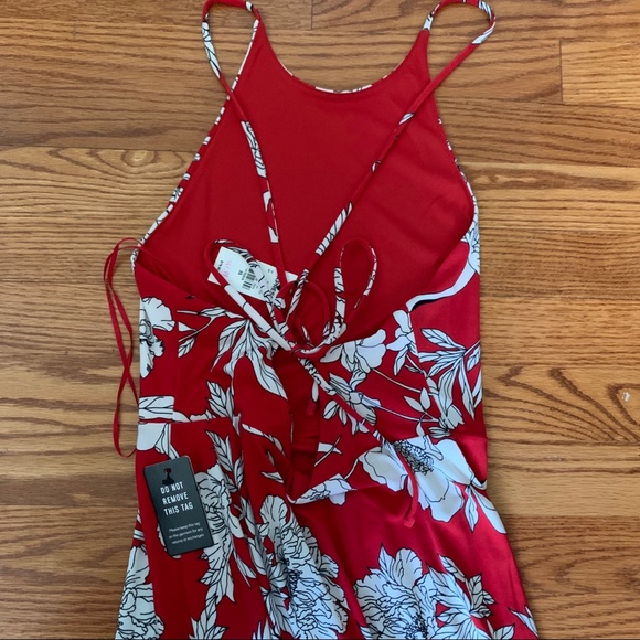 Express Red Printed Maxi Dress size xs - Picture 7 of 7